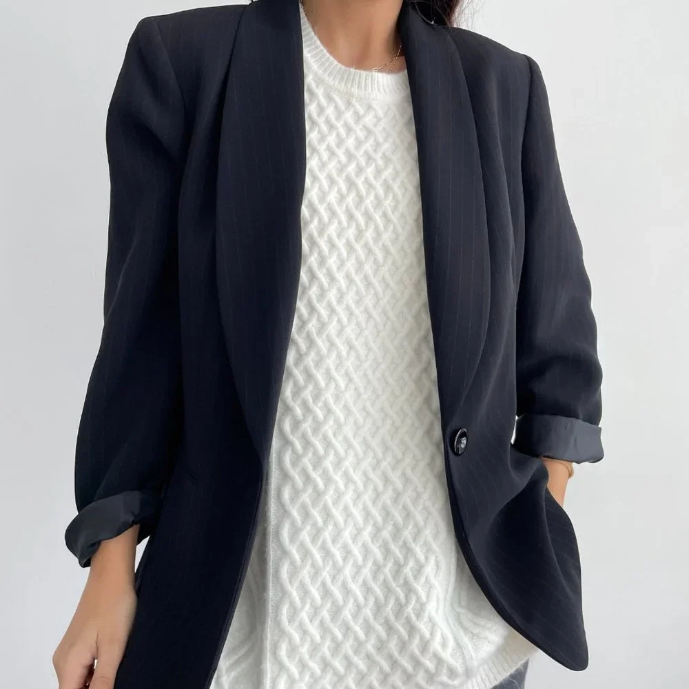 Talbots cable knit sleeveless sweater vets in cream white - Picture 8 of 10